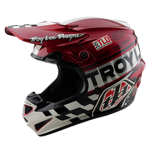 TROY LEE DESIGNS YOUTH GP PRO HELMET FIFTY-50 WHITE / RED