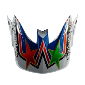 TROY LEE DESIGNS SE5 VISOR RAYS WHITE / BLUE