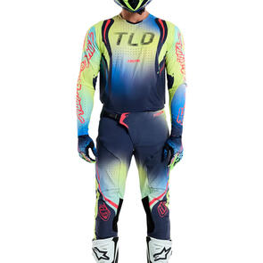 TROY LEE DESIGNS SE ULTRA JERSEY AND PANTS DRIP GLO YELLOW / DARK NAVY