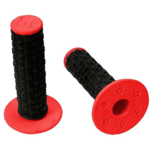 TORC1 RACING HANDLEBAR GRIPS ENDURO DUAL COMPOUND MX BLACK RED INCLUDES GRIP
