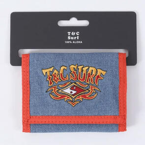 TOWN & COUNTRY THRIFT NYLON VELCRO WALLET BLEACHED BLUE