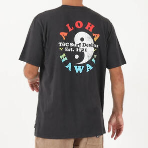 TOWN & COUNTRY BACK TO BASIXS TEE WASHED BLACK