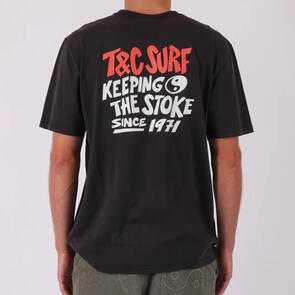 TOWN & COUNTRY THE STOKE TEE WASHED BLACK