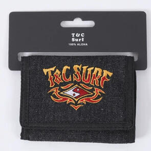 TOWN & COUNTRY THRIFT NYLON VELCRO WALLET ACID BLACK