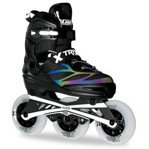 CRAZY SKATES TRIX BLACK 3 WHEEL SIZE ADJUSTABLE INLINE SKATES