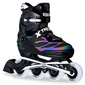 CRAZY SKATES TRIX BLACK 4 WHEEL SIZE ADJUSTABLE INLINE SKATES