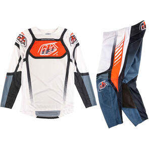 TROY LEE DESIGNS 2025 GP PRO AIR JERSEY AND PANTS BANDS WHITE / INDIGO