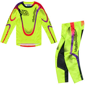 TROY LEE DESIGNS 2027 YOUTH GP PRO JERSEY AND PANTS AURA FLO YELLOW