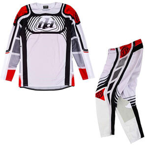 TROY LEE DESIGNS 2025 SE PRO JERSEY AND PANTS WAVEZ OFF-WHITE / RED