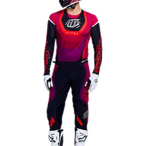 TROY LEE DESIGNS 2027 SE ULTRA JERSEY AND PANTS VISION BLACK / FUCHSIA
