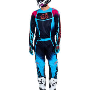 TROY LEE DESIGNS 2027 GP PRO JERSEY AND PANTS FRAMEWORK BLACK / CYAN