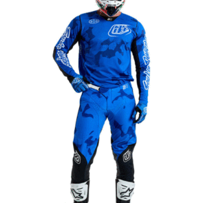 TROY LEE DESIGNS SE PRO JERSEY AND PANTS BLOTTED BRIGHT BLUE