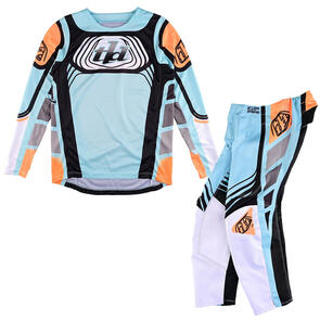 TROY LEE DESIGNS YOUTH GP PRO JERSEY AND PANTS WAVEZ BLEACHED AQUA