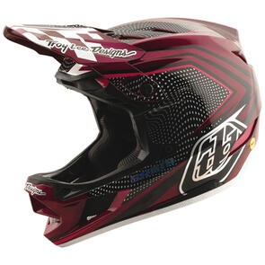 TROY LEE DESIGNS 2026 D4 AS CARBON HELMET SRAM RADIOSCAPE BLACK / BERRY