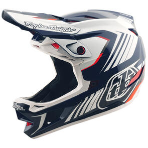 TROY LEE DESIGNS 2026 D4 AS POLYACRYLITE HELMET QUALIFER BLUE / WHITE