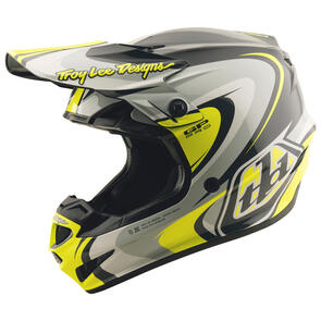 TROY LEE DESIGNS 2026 GP PRO HELMET CROSSOVER GRAY / FLO YELLOW