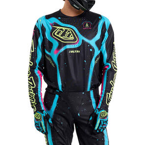 TROY LEE DESIGNS 2026 SE ULTRA JERSEY MEMBRANE BLACK / GLO YELLOW