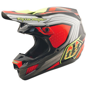 TROY LEE DESIGNS 2026 SE5 ECE COMPOSITE HELMET STRIPES BLACK / INFRA RED