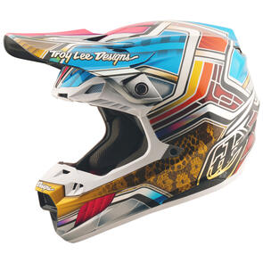TROY LEE DESIGNS 2026 SE5 ECE CARBON HELMET LOWRIDER SILVER