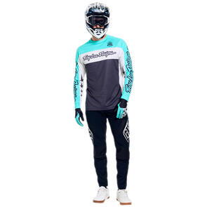 TROY LEE DESIGNS 2026 SPRINT PRO JERSEY YO MOTO CARBON / SPRINT PRO PANT MONO BLACK