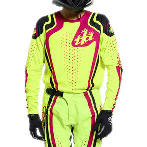 TROY LEE DESIGNS 2026 YOUTH GP PRO JERSEY ROLLER FLO YELLOW / FUCHSIA