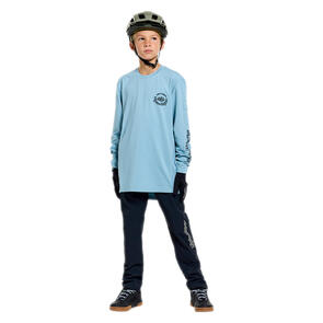 TROY LEE DESIGNS 2026 YOUTH RUCKUS RIDE LS TEE CARBS DAWN BLUE / SKYLINE TRAIL PANTS BLACK