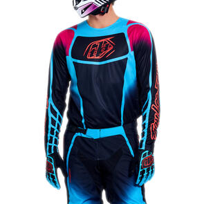 TROY LEE DESIGNS 2027 GP PRO JERSEY FRAMEWORK BLACK / CYAN