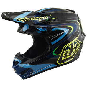 TROY LEE DESIGNS 2027 YOUTH GP PRO HELMET PULSE BLACK / FLO YELLOW