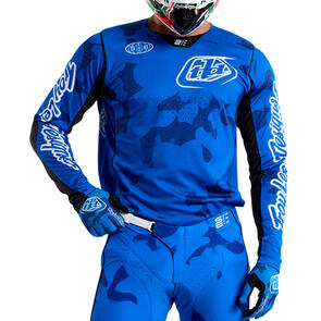 TROY LEE DESIGNS SE PRO JERSEY BLOTTED BRIGHT BLUE