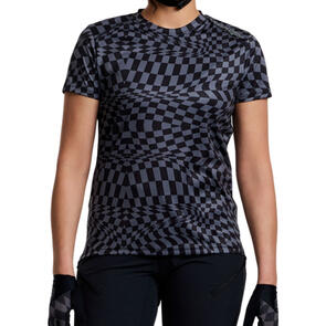 TROY LEE DESIGNS WOMENS LILIUM SS JERSEY TWISTED CHECKERS BLACK