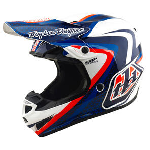 TROY LEE DESIGNS 2027 GP PRO HELMET SLIDES WHITE / BLUE