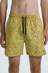 THING THING NAUT SHORT MUSTARD WITH HEM EMBROIDERY