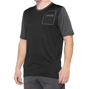 100% RIDECAMP JERSEY BLACK/CHARCOAL 