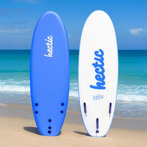 HECTIC BOARD CO 2025 TYKE 5'6 SOFTBOARD BLUE - INCLUDES LEASH & FINS