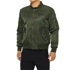 100% BOMBER ZIP JACKET ARMY GREEN 