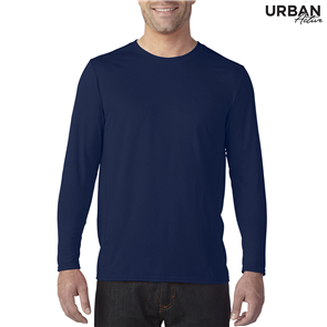 URBAN COLLAB ACTIVE PERFORMANCE LS TEE - MARBLED NAVY