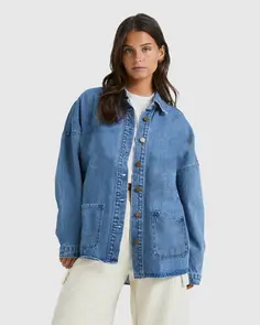 BILLABONG MY GO TO JACKET BLUE RINSE INDIGO