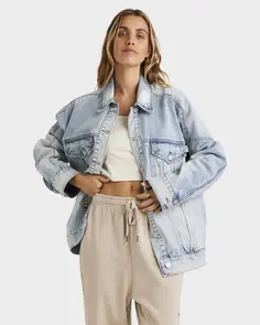 BILLABONG ZIGGY DENIM JACKET WASHED CHAMBRAY