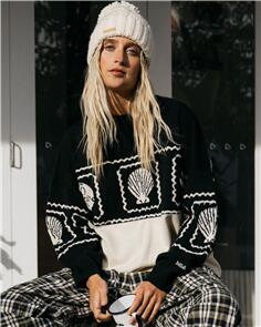 BILLABONG WOMENS SEA SIDE DREAMER SWEATER BLACK SANDS