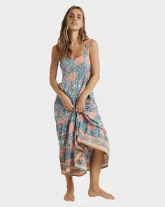 BILLABONG SUNRISE COAST SHINE ON MIDI DRESS MULTI