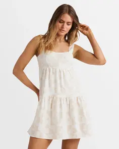 BILLABONG CATCH UP SHINE DRESS SALT CRYSTAL