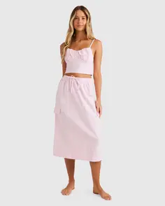 BILLABONG SUNNY CARGO SKIRT CANDY PINK