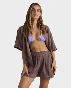 BILLABONG SUMMERS END BLOUSE KONA