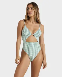 BILLABONG WAVE CHECK KAIA 1PCE ISLAND GREEN