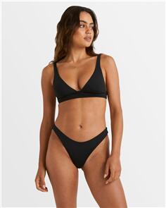 BILLABONG WOMENS SOL SEARCHER ELONGATED TRI BIKINI TOP BLACK PEBBLE