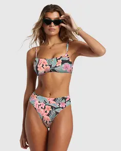 BILLABONG NIGHTS IN PARADISE VINTAGE DD BIKINI TOP MULTI