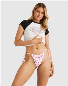 BILLABONG WOMENS PARTY WAVE BELLS PANT BIKINI BOTTOM PINK