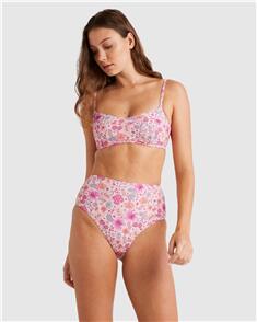 BILLABONG WOMENS LA PLAGE HIGH RETRO PANT BIKINI BOTTOM PINK