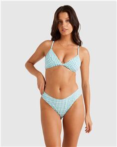 BILLABONG WOMENS WAVE CHECK BONDI PANT BIKINI BOTTOM TIDE TEAL
