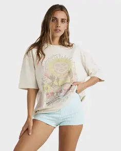BILLABONG CHASING SUNSHINE TSHIRT SALT CRYSTAL